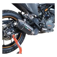 Escape compatível com Ktm Adventure 390 2021-2024, Furore Nero, Sistema racing Silencioso com tubo de ligação,com db killer removível 
