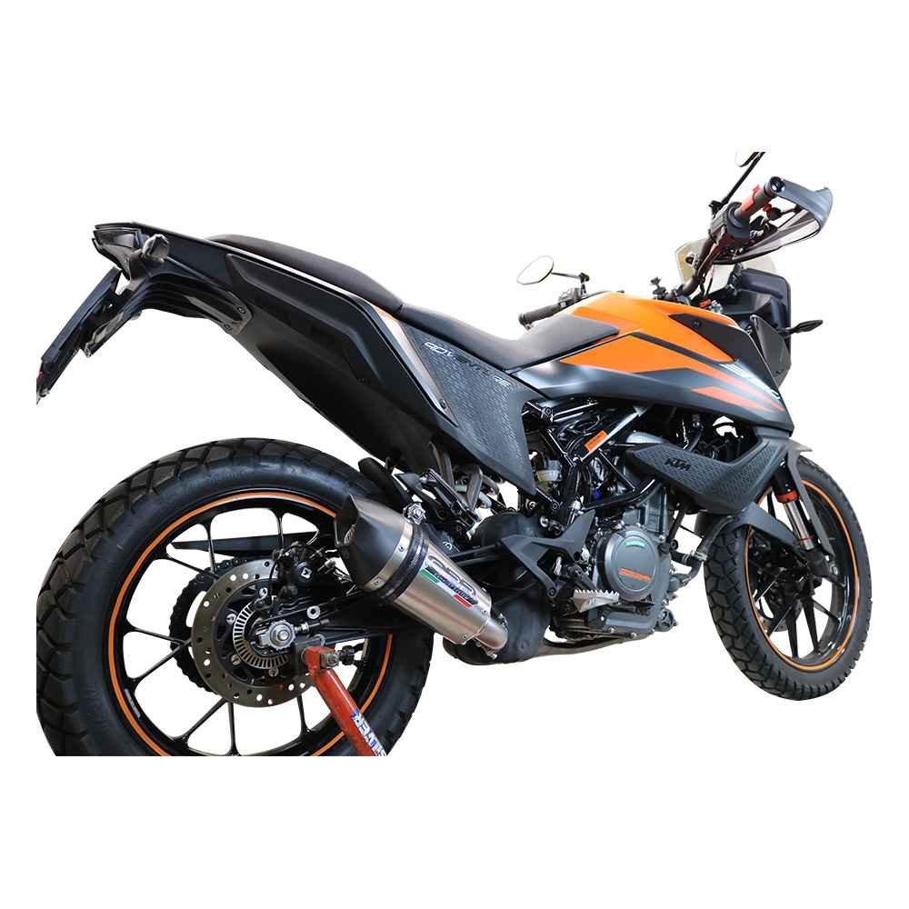 Escape compatível com Ktm Adventure 390 2020-2020, GP Evo4 Titanium, Escape legal, homologado, silenciador com db killer removível e tubo de ligação específico 