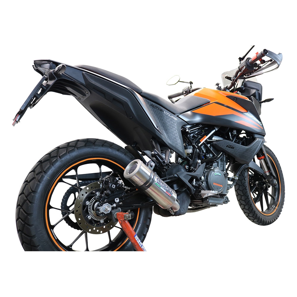 Escape compatível com Ktm Adventure 250 2020-2024, M3 Inox , Sistema racing Silencioso com tubo de ligação,com db killer removível 