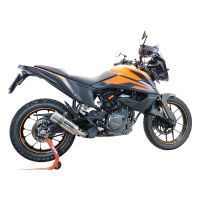 Escape compatível com Ktm Adventure 250 2020-2024, M3 Inox , Sistema racing Silencioso com tubo de ligação,com db killer removível 