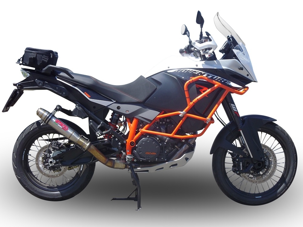 Escape compatível com Ktm LC 8 Super Adventure 1290 - S - R - T 2017-2020, Deeptone Inox, Sistema racing Silencioso com tubo de ligação 