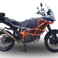 Escape compatível com Ktm LC 8 Super Adventure 1290 - S - R - T 2017-2020, Deeptone Inox, Sistema racing Silencioso com tubo de ligação 