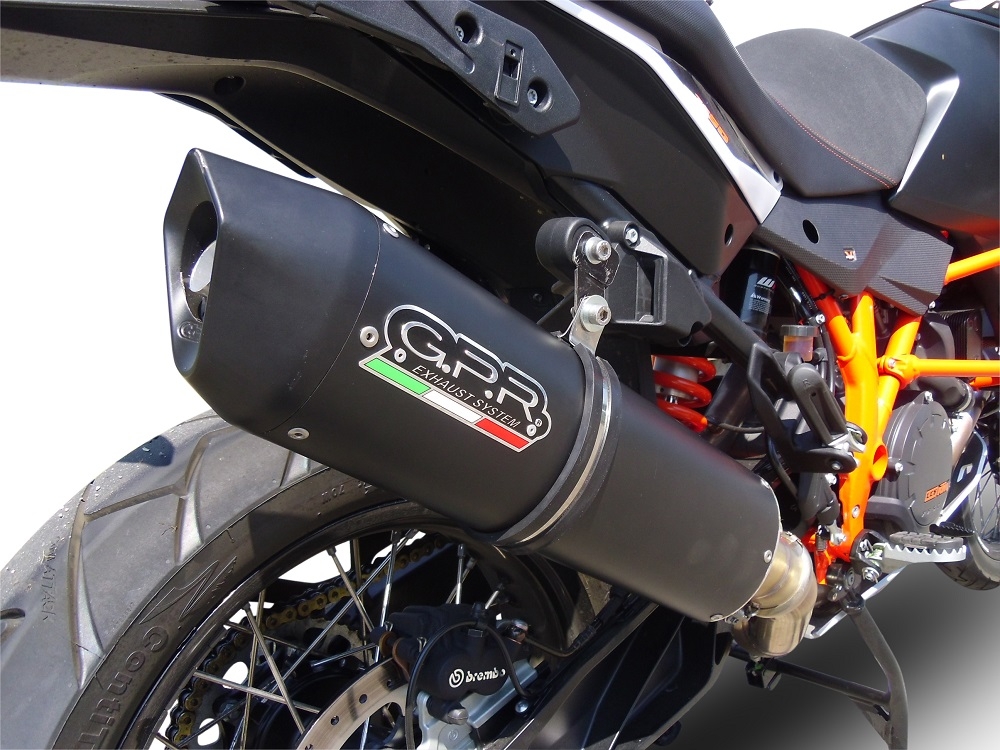 Escape compatível com Ktm Lc 8 Adventure 1050 2015-2016, Furore Nero, Escape legal, homologado, silenciador com db killer removível e tubo de ligação específico 