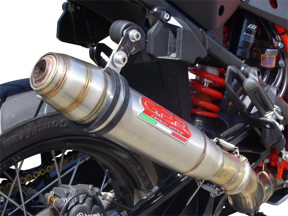 Escape compatível com Ktm LC 8 Super Adventure 1290 - S - R - T 2017-2020, Deeptone Inox, Sistema racing Silencioso com tubo de ligação 