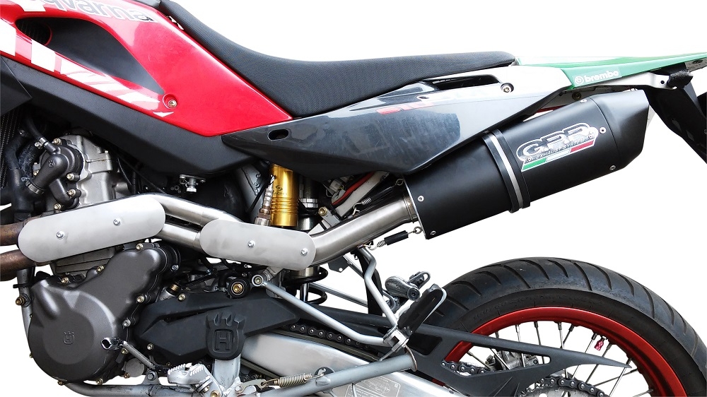 Escape compatível com Husqvarna TE 610 E - SM 610 2005-2006, Furore Nero, Escape legal, aprovado, com db killer removível, tubo de conexão e conversor catalítico 