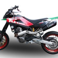 Escape compatível com Husqvarna TE 610 E - SM 610 2007-2009, Furore Poppy, Escape legal, aprovado, com db killer removível, tubo de conexão e conversor catalítico 
