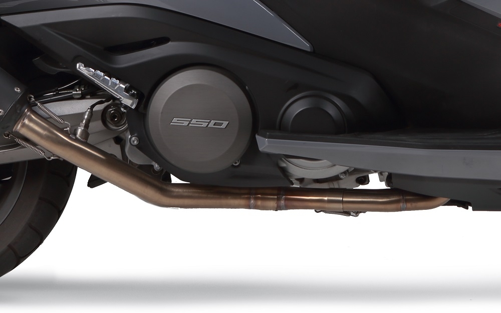 Escape compatível com Kymco Ak 550 2017-2020, M3 Inox , Escape racing linha completa, silencioso mais coletor com dbkiller, não homologado 