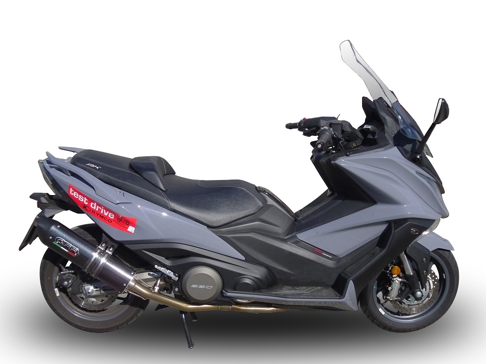 Escape compatível com Kymco Ak 550 2017-2020, Furore Nero, Escape racing linha completa, silencioso mais coletor com dbkiller, não homologado 
