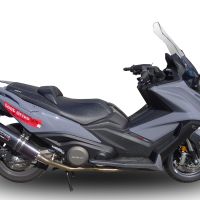 Escape compatível com Kymco Ak 550 2017-2020, Furore Nero, Escape racing linha completa, silencioso mais coletor com dbkiller, não homologado 