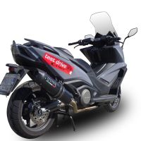 Escape compatível com Kymco Ak 550 2017-2020, Furore Nero, Escape racing linha completa, silencioso mais coletor com dbkiller, não homologado 