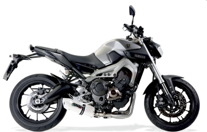 Escape compatível com Yamaha Mt-09 2014-2016, Albus Ceramic, Sistema homologado com catalisador linha completa, silencioso mais coletor 