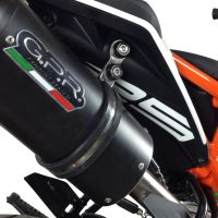 Escape compatível com Ktm Duke 125 2017-2020, Furore Evo4 Nero, Escape legal, homologado, silenciador com catalisador, db killer removível e tubo de ligação específico 