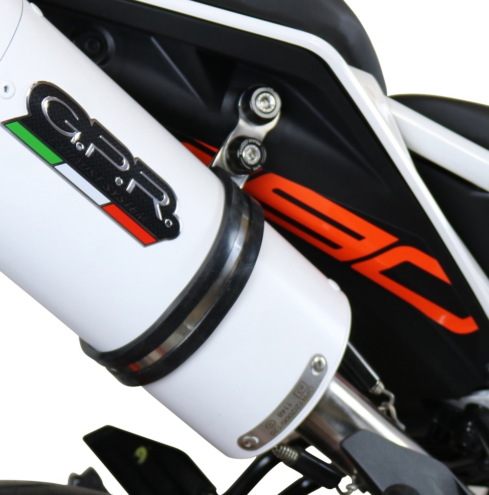 Escape compatível com Ktm Duke 390 2017-2020, Furore Evo4 Nero, Escape legal, homologado, silenciador com catalisador, db killer removível e tubo de ligação específico 
