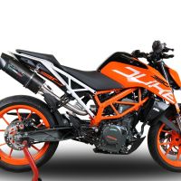 Escape compatível com Ktm Duke 390 2017-2020, Furore Evo4 Nero, Escape legal, homologado, silenciador com catalisador, db killer removível e tubo de ligação específico 