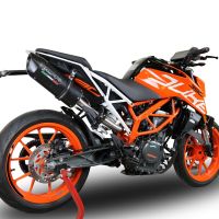 Escape compatível com Ktm Duke 390 2017-2020, Furore Evo4 Nero, Escape legal, homologado, silenciador com catalisador, db killer removível e tubo de ligação específico 