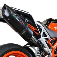 Escape compatível com Ktm Duke 390 2017-2020, Furore Evo4 Nero, Escape legal, homologado, silenciador com catalisador, db killer removível e tubo de ligação específico 