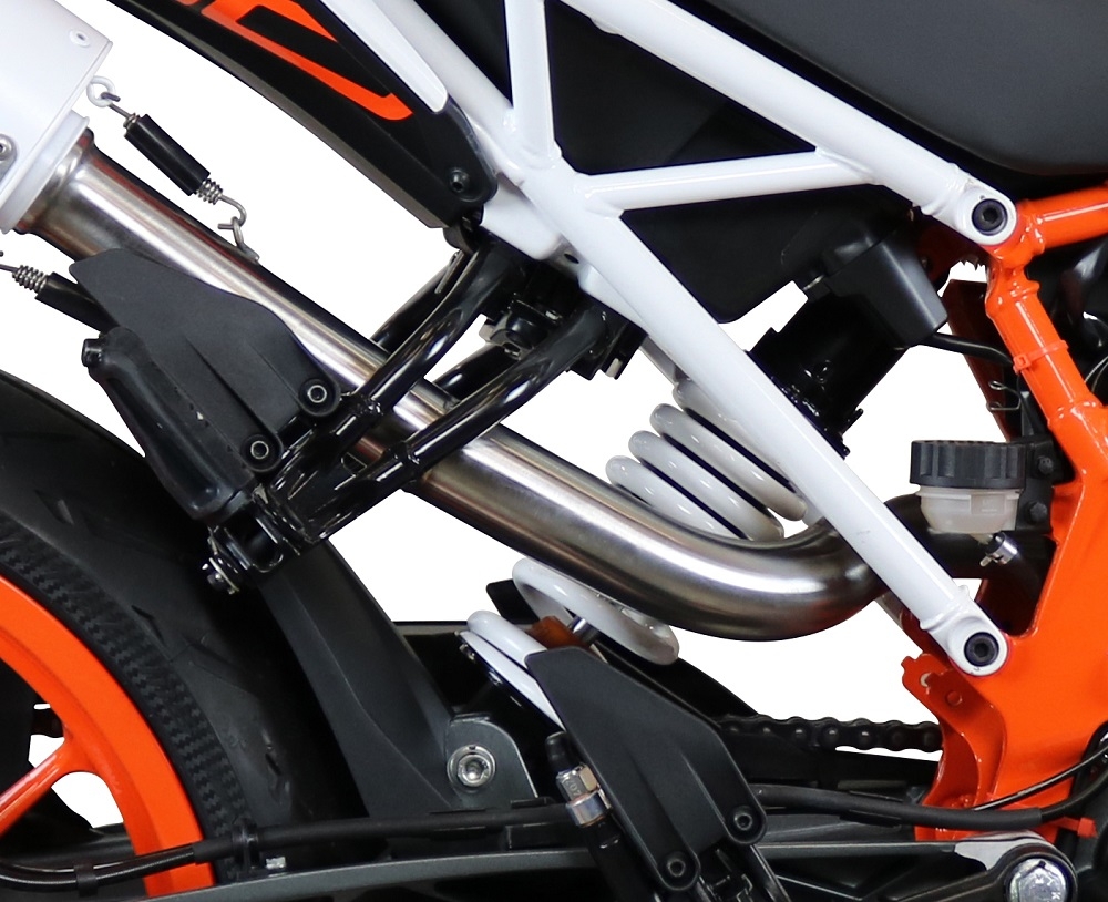Escape compatível com Ktm Duke 250 2017-2020, Furore Evo4 Nero, Escape legal, homologado, silenciador com catalisador, db killer removível e tubo de ligação específico 