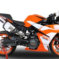 Escape compatível com Ktm Rc 125 2017-2020, Albus Evo4, Escape legal, aprovado, com db killer removível, tubo de conexão e conversor catalítico 