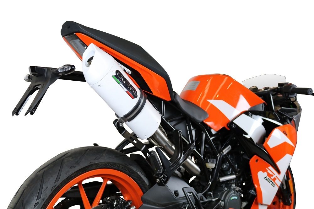 Escape compatível com Ktm Rc 125 2017-2020, Albus Evo4, Escape legal, aprovado, com db killer removível, tubo de conexão e conversor catalítico 