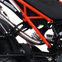 Escape compatível com Ktm Duke 125 2017-2020, Furore Evo4 Nero, Escape legal, homologado, silenciador com catalisador, db killer removível e tubo de ligação específico 