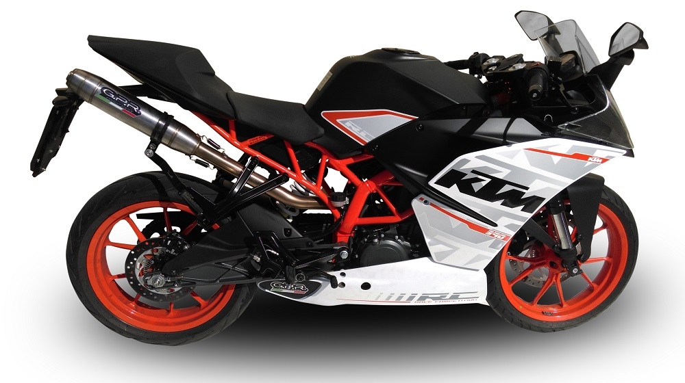 Escape compatível com Ktm Rc 390 2015-2016, Deeptone Inox, Escape legal, homologado, silenciador com db killer removível e tubo de ligação específico 