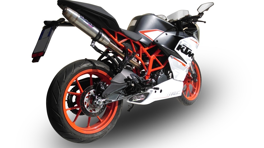 Escape compatível com Ktm Rc 390 2015-2016, Deeptone Inox, Escape legal, homologado, silenciador com db killer removível e tubo de ligação específico 