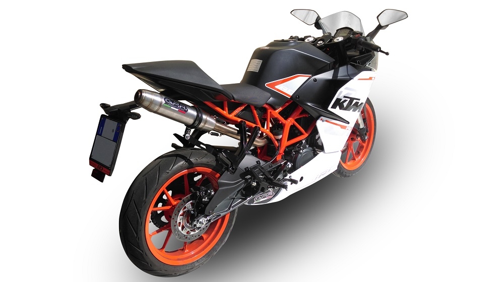 Escape compatível com Ktm Rc 390 2015-2016, Deeptone Inox, Escape legal, homologado, silenciador com db killer removível e tubo de ligação específico 