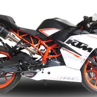 Escape compatível com Ktm Rc 390 2015-2016, Furore Nero, Sistema racing Silencioso com tubo de ligação 