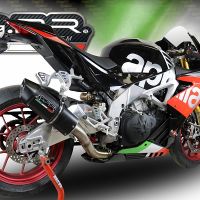 Escape compatível com Aprilia Tuono 1100 V4 Rr 2017-2020, Furore Nero, Escape legal, homologado, silenciador com catalisador, db killer removível e tubo de ligação específico 
