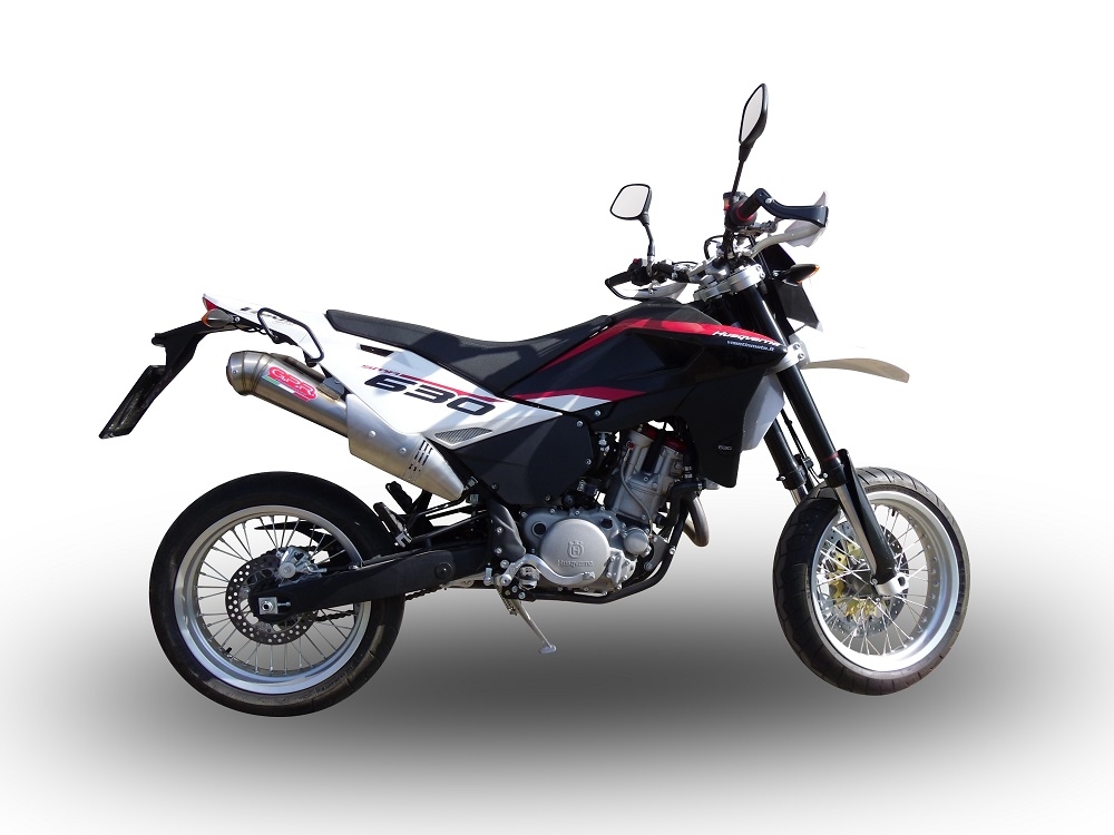 Escape compatível com Husqvarna TE 630 E - SMS 630 - Smr 630 2010-2014, Powercone Evo, Par de terminais de exaustão aprovados, com db killer removível, catalisadores e tubo de conexão específico 