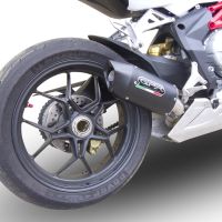 Escape compatível com Mv Agusta Brutale 675 2012-2015, Furore Nero, Escape legal, homologado, silenciador com db killer removível e tubo de ligação específico 