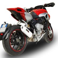 Escape compatível com Mv Agusta Rivale - Stradale 800 2014-2016, Albus Ceramic, Escape legal, homologado, silenciador com db killer removível e tubo de ligação específico 