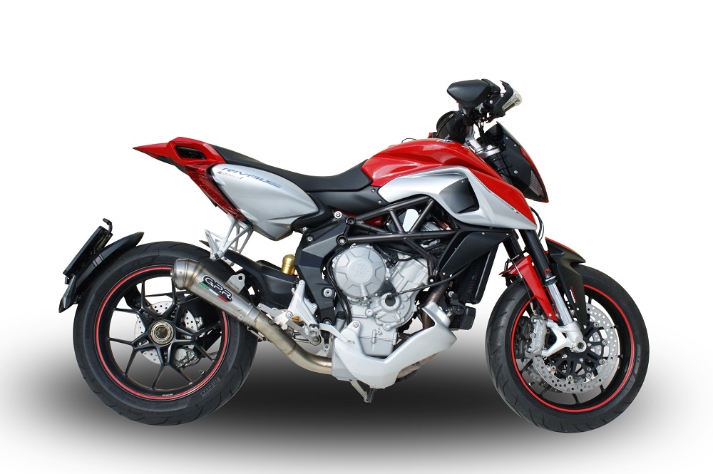 Escape compatível com Mv Agusta Rivale - Stradale 800 2014-2016, Powercone Evo, Escape legal, homologado, silenciador com db killer removível e tubo de ligação específico 