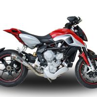 Escape compatível com Mv Agusta Rivale - Stradale 800 2014-2016, Powercone Evo, Escape legal, homologado, silenciador com db killer removível e tubo de ligação específico 