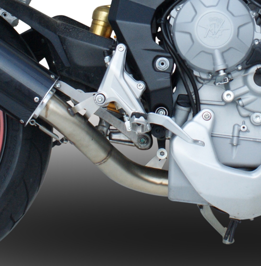 Escape compatível com Mv Agusta Rivale - Stradale 800 2014-2016, Albus Ceramic, Escape legal, homologado, silenciador com db killer removível e tubo de ligação específico 