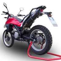 Escape compatível com Husqvarna TERRA - STRADA TR 650 2013-2015, Furore Nero, Sistema homologado com catalisador linha completa, silencioso mais coletor 