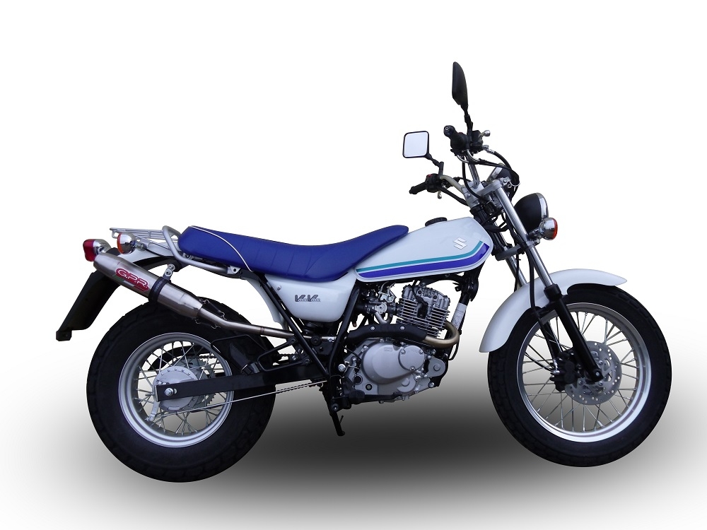 Escape compatível com Suzuki Rv 125 Van Van 2003-2017, Deeptone Inox, Escape legal, aprovado, com db killer removível, tubo de conexão e conversor catalítico 