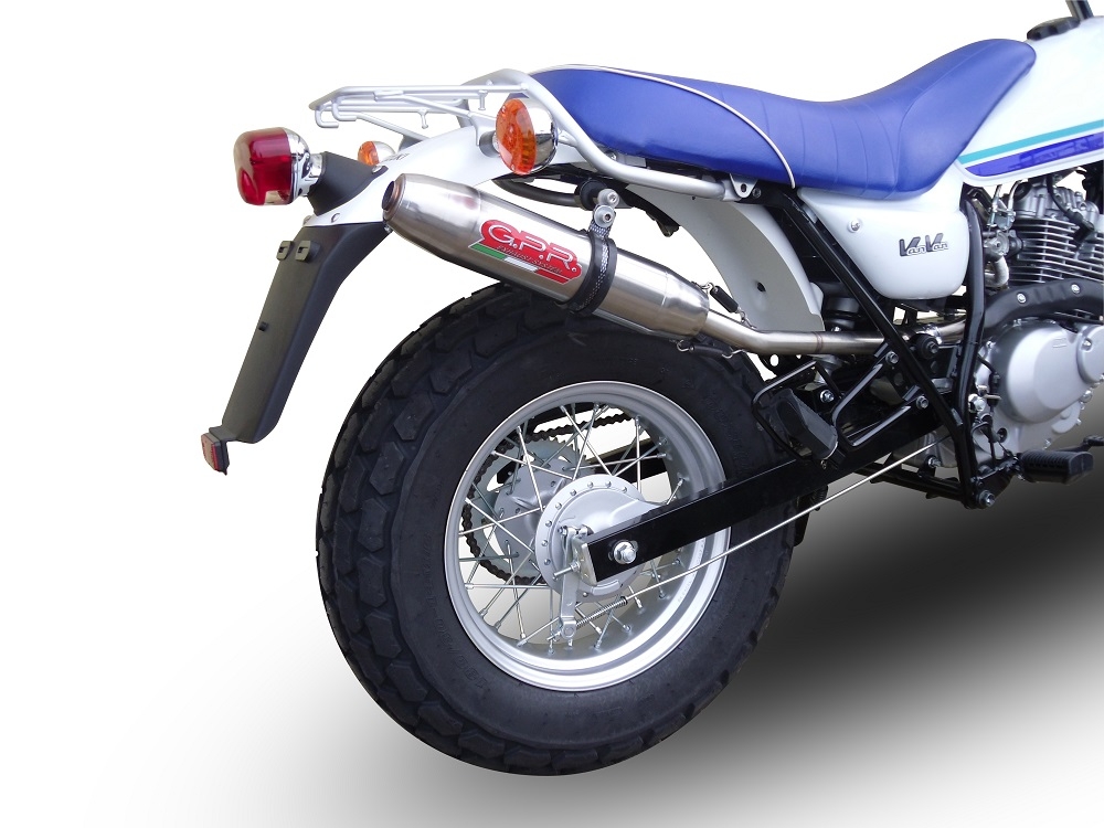 Escape compatível com Suzuki Rv 125 Van Van 2003-2017, Deeptone Inox, Escape legal, aprovado, com db killer removível, tubo de conexão e conversor catalítico 