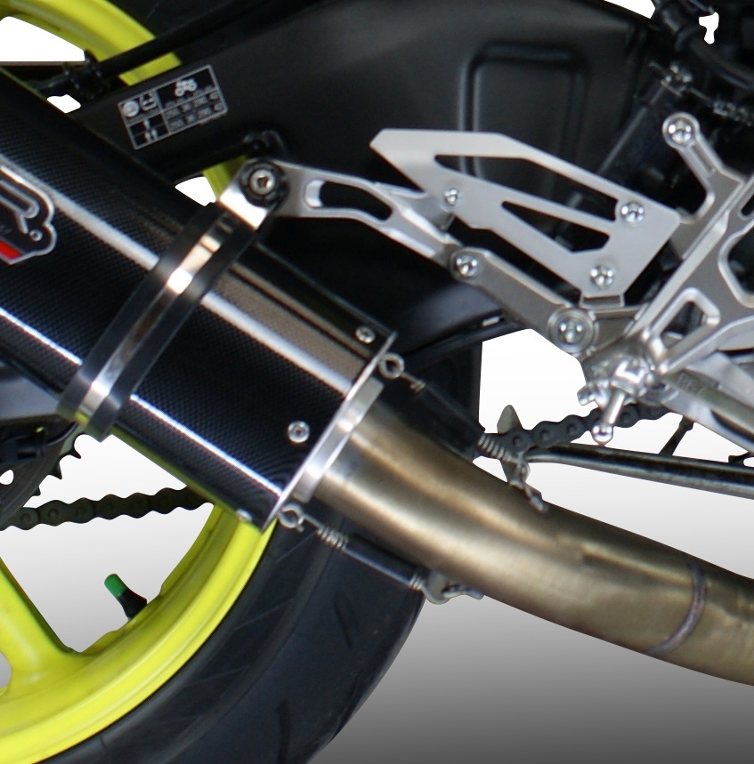 Escape compatível com Yamaha Mt-10 2016-2024, M3 Poppy , Sistema racing semi-completo, escape com tubos de ligação, artigo sem homologação 