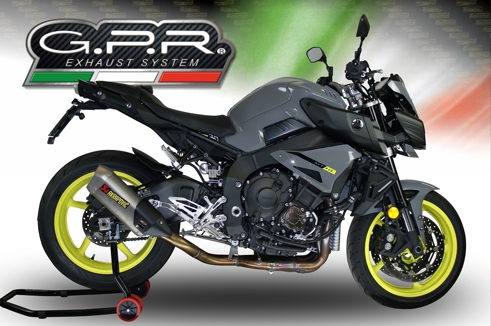 GPR escape compatível com  Yamaha Mt-10 2016-2024, Decatalizzatore, Sistema racing Sistema de tubo para eliminar o catalisador 