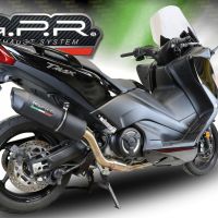 Escape compatível com Yamaha T-Max 530 2017-2021, Furore Evo4 Nero, Sistema homologado com catalisador linha completa, silencioso mais coletor 