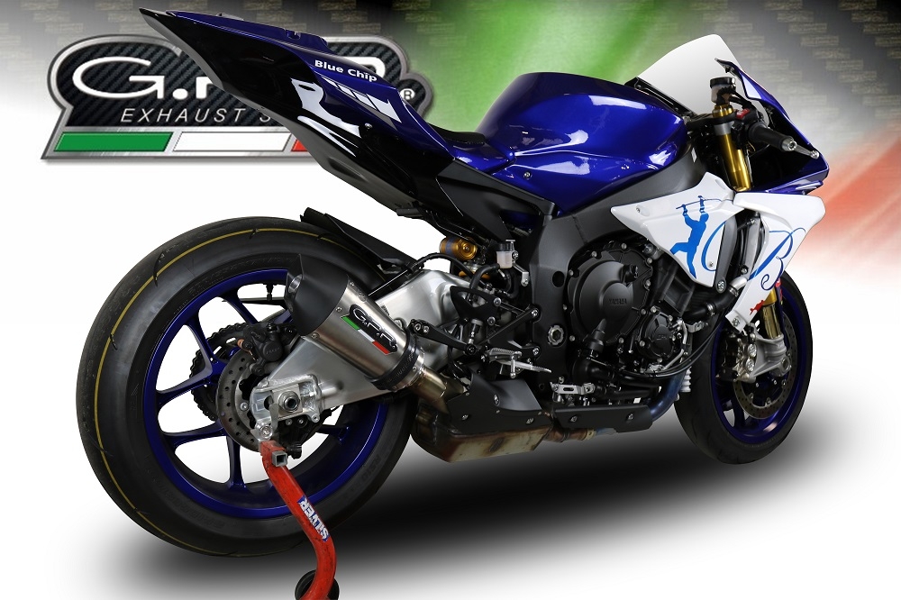 GPR escape compatível com  Yamaha Yzf R1-R1-M 2017-2019, New Grand Prix Evo Titanium, Escape legal, homologado, silenciador com db killer removível e tubo de ligação específico 