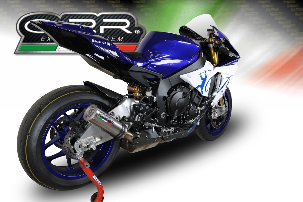 Escape compatível com Yamaha Yzf R1-R1-M 2020-2025, M3 Inox , Escape legal, homologado, silenciador com db killer removível e tubo de ligação específico 