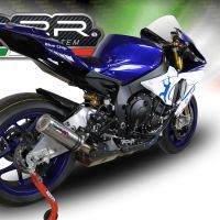 Escape compatível com Yamaha Yzf R1-R1-M 2020-2025, M3 Inox , Escape legal, homologado, silenciador com db killer removível e tubo de ligação específico 