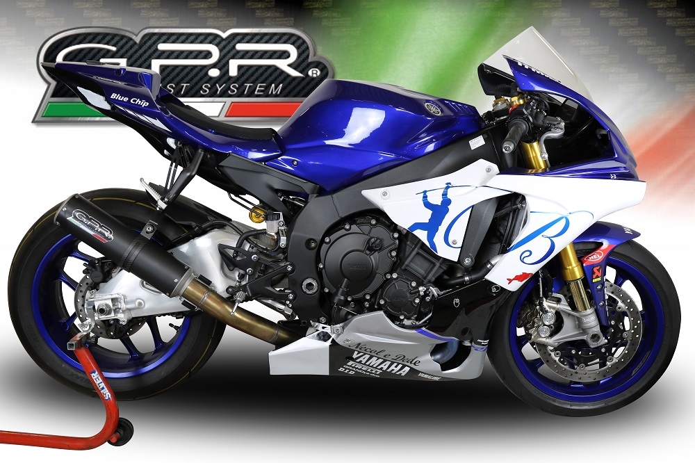 Escape compatível com Yamaha Yzf R1-R1-M 2020-2025, M3 Black Titanium, Sistema racing semi-completo, escape com tubos de ligação, artigo sem homologação 