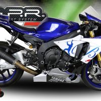 Escape compatível com Yamaha Yzf R1-R1-M 2020-2025, M3 Black Titanium, Sistema racing semi-completo, escape com tubos de ligação, artigo sem homologação 