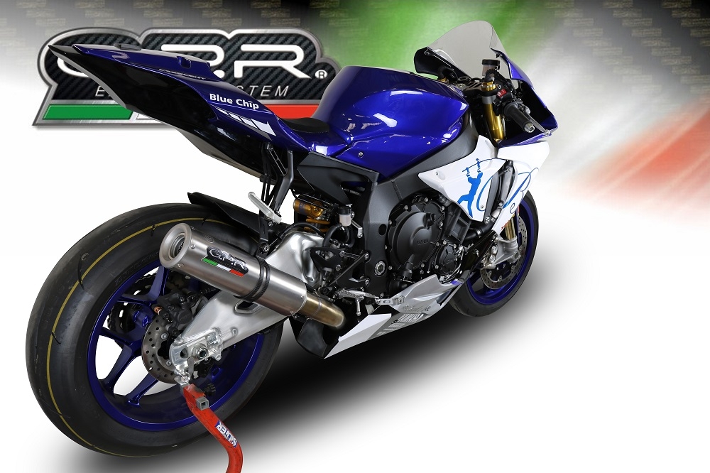Escape compatível com Yamaha Yzf R1-R1-M 2020-2025, M3 Inox , Sistema racing semi-completo, escape com tubos de ligação, artigo sem homologação 