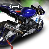 Escape compatível com Yamaha Yzf R1-R1-M 2020-2025, M3 Inox , Sistema racing semi-completo, escape com tubos de ligação, artigo sem homologação 