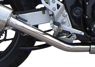 Escape compatível com Suzuki Gsx750F 1998-2004, Trioval, Escape legal, homologado, silenciador com db killer removível e tubo de ligação específico 