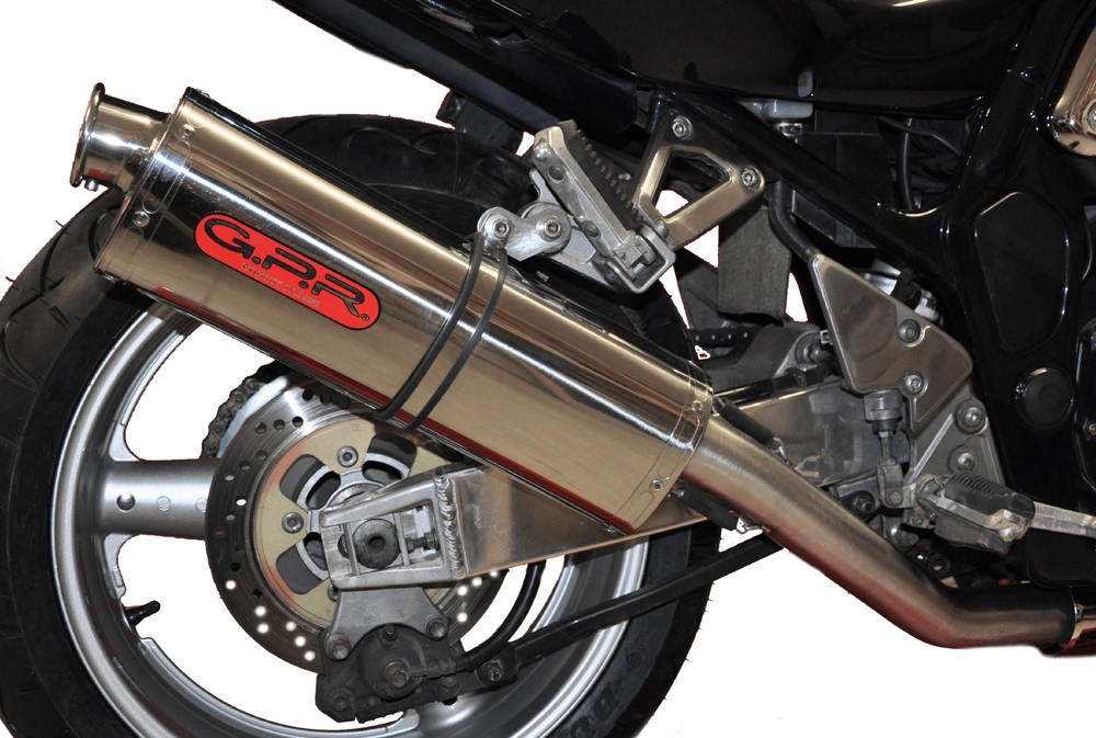 Escape compatível com Suzuki Gsx750F 1998-2004, Trioval, Escape legal, homologado, silenciador com db killer removível e tubo de ligação específico 
